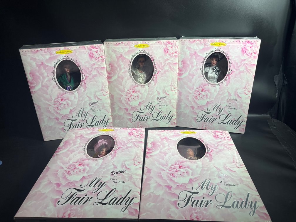 Mattel My Fair Lady Barbie Dolls Collector Set (5 Dolls, Boxed)