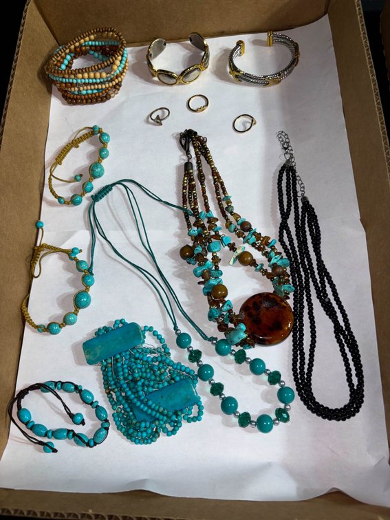 Jewelry Lot with Turquoise-colored and Beaded Accessories