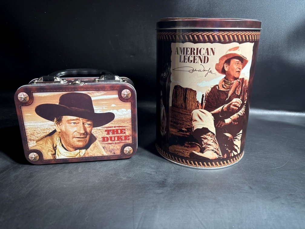 John Wayne ‘The Duke’ Tin Collectibles Set with Lunch Box and Canister