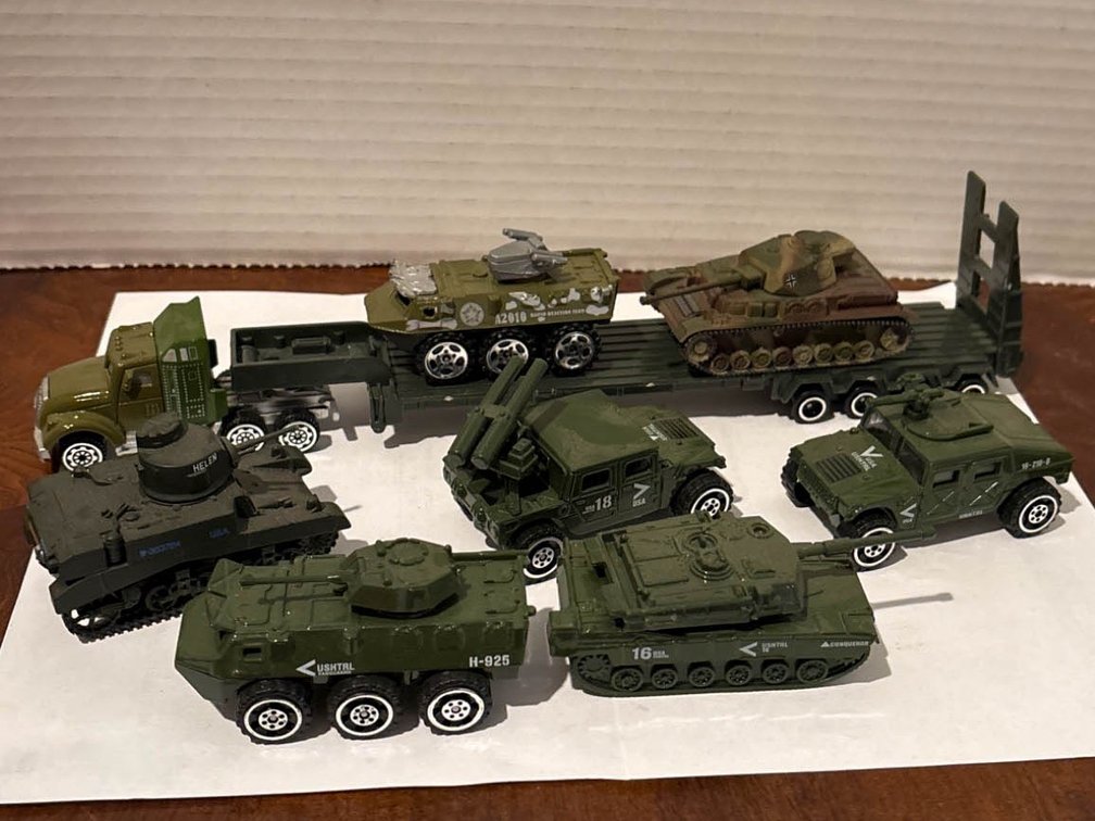 Green Military Die-Cast Vehicles