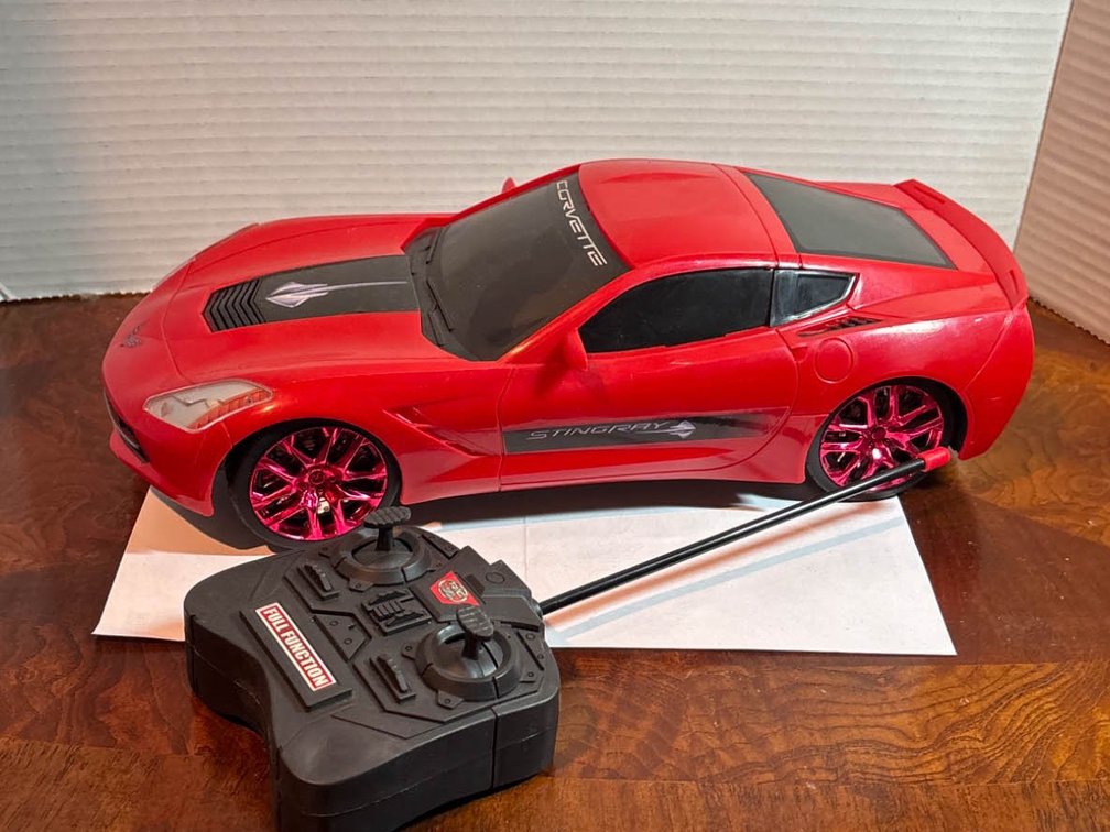 Red RC Corvette with Controller