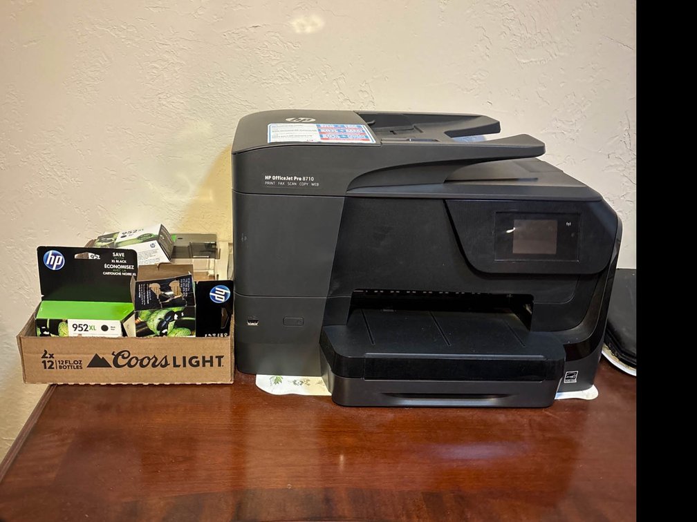 HP OfficeJet Pro 8710 Printer with HP 952XL Ink Cartridges