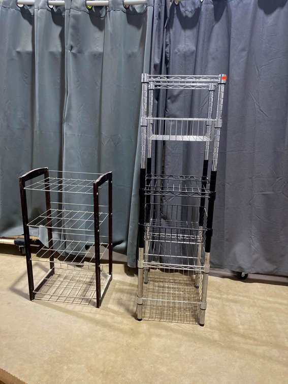 Set of Two Metal Storage Shelves