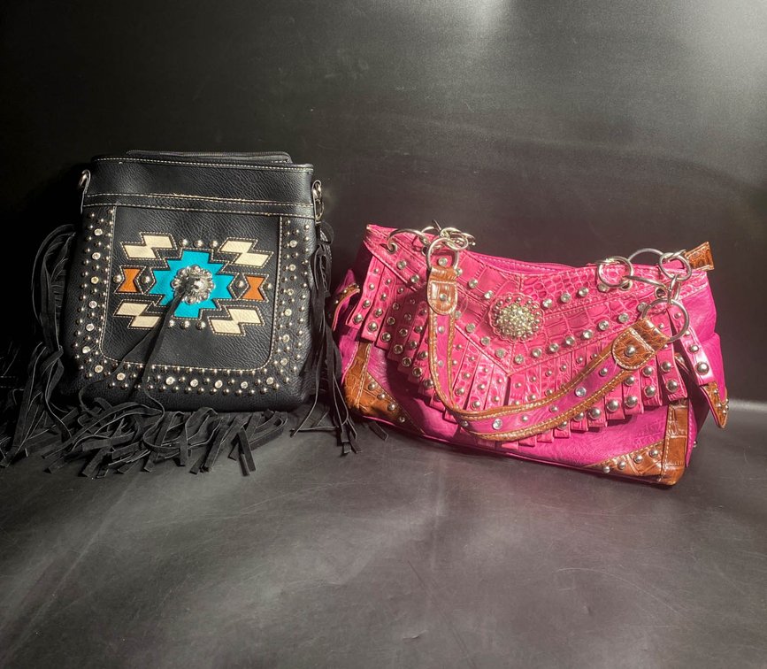 Set of Two Embellished Shoulder Bags