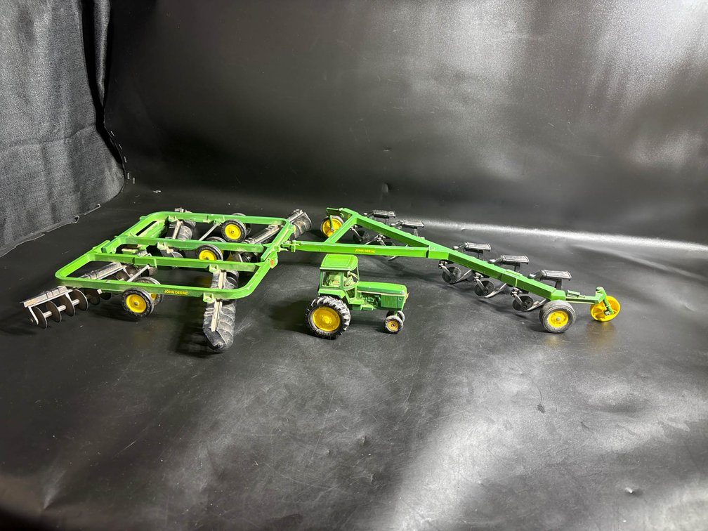John Deere Die-Cast Tractor with Attached Tillage Equipment
