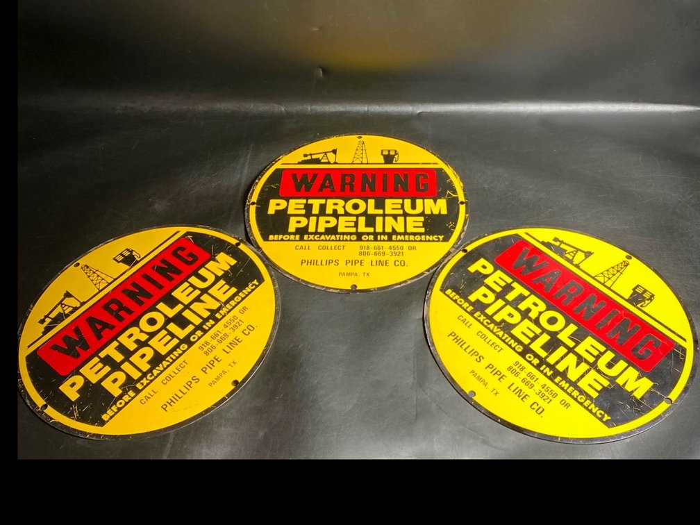 Phillips Petroleum Pipeline Warning Signs