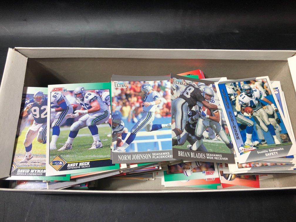 Football Trading Cards in Open Box