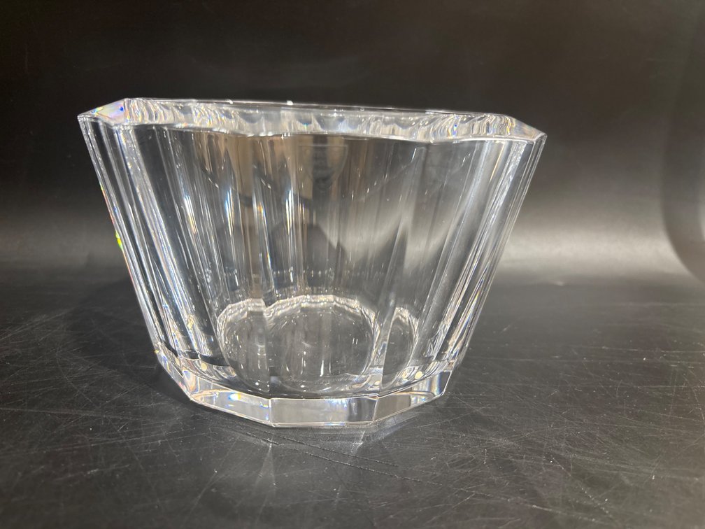 Orrefors Sweden Crystal Faceted Bowl