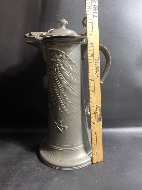 Kayserzinn Pewter Tankard with Art Nouveau Design