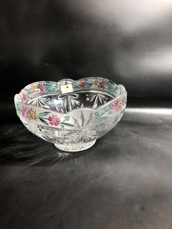 Studio Nova Japan Clear Glass Bowl with Floral Design