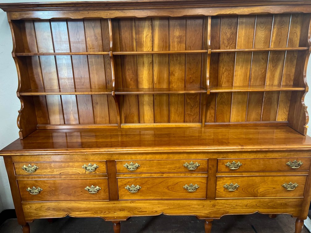 Leopold Stickley Original Cherry Hutch Cabinet, 1956