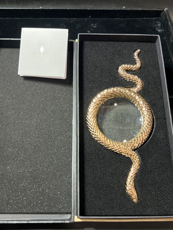 L’Objet Snake Magnifying Glass with Original Box