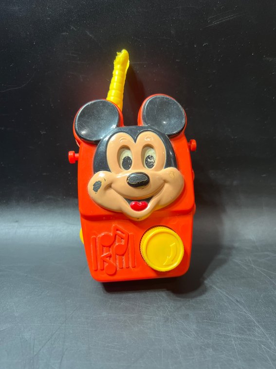Placo Red Plastic Mickey Mouse-Themed Toy Walkie Talkie