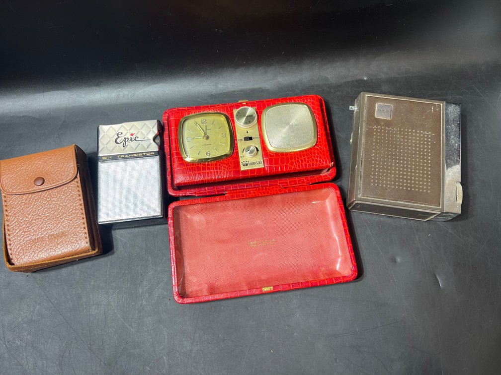 Vintage Portable Radios and Clock Radio