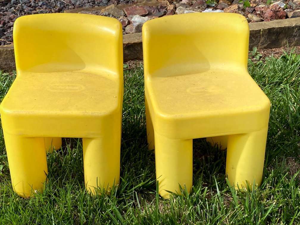 18-inch Yellow Plastic Children’s Chairs