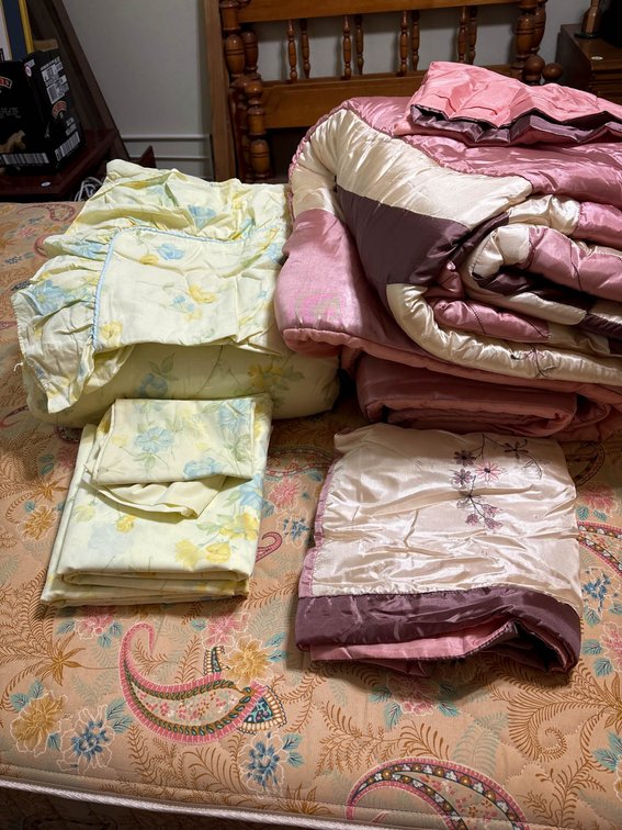 Bedding Lot with Quilts and Covers