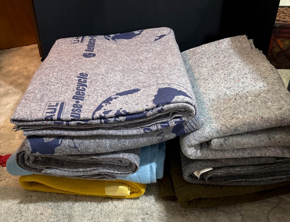 Nine Moving Blankets and Pads