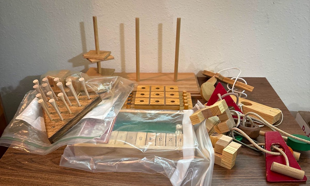 Wooden Puzzle and Brain Teaser Games