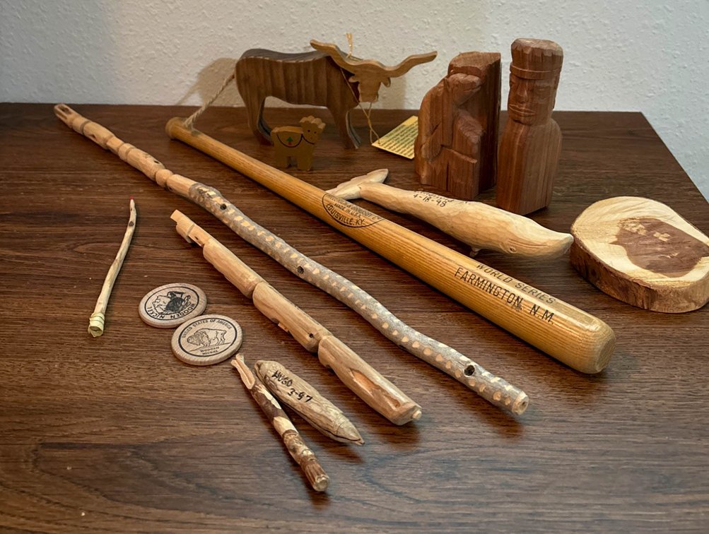 Handcrafted Wooden Items and Miniature Bats