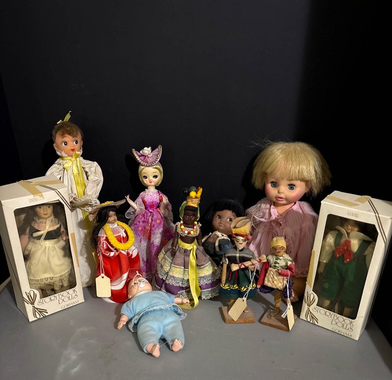 Vintage and Modern Dressed Dolls