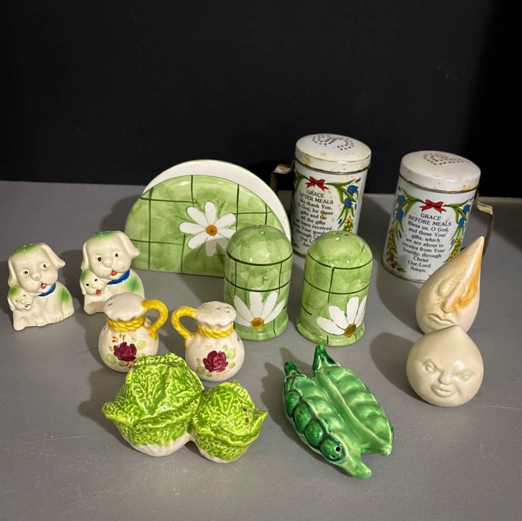 Ceramic and Porcelain Figurines, Shakers, and Decor Items