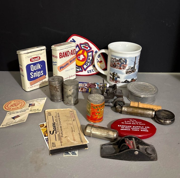Vintage Collectibles Including Tins and Memorabilia