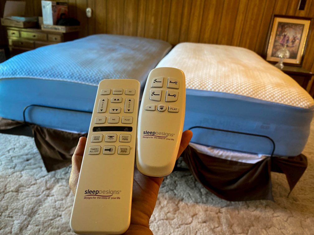 Sleep Designs Adjustable Split King Mattress Set with Remotes