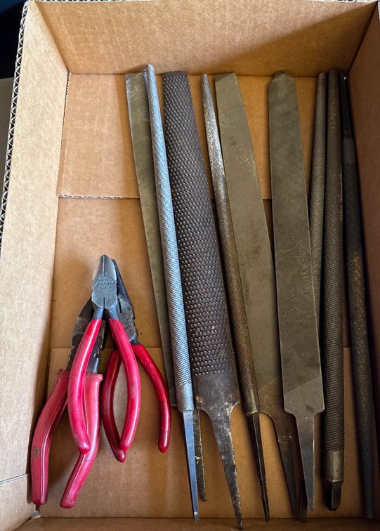 Archer Pliers, Side Cutters, and Assorted Metal Files