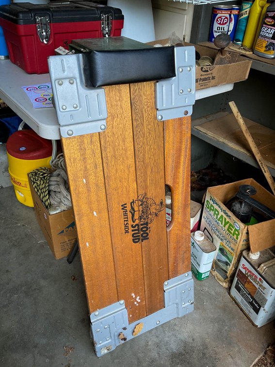 Vintage Wooden Creeper with Metal Reinforcements and Casters