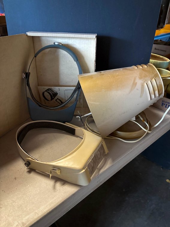 OptiVISOR Magnifier and Vintage Desk Lamp