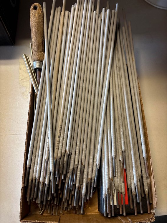 Welding Electrodes with Wooden Handled Tool