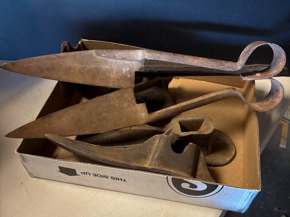 Vintage Hand Tools Including Shears and Metal Implements