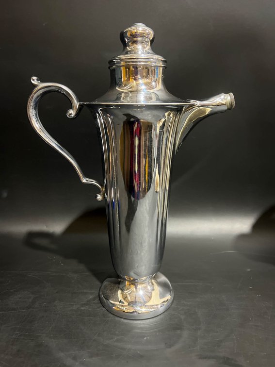 Silverplate Coffee or Tea Pot with Hinged Lid
