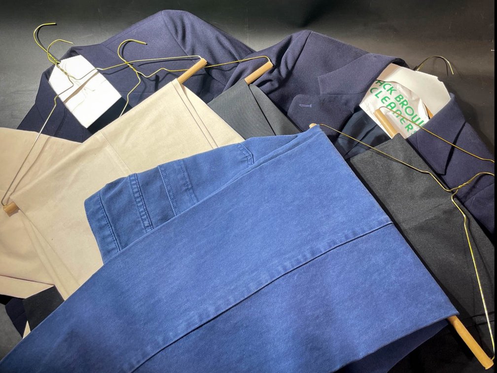 Clothing Lot Featuring Blazer and Pants by LL Bean, Dockers, and Hunt Club