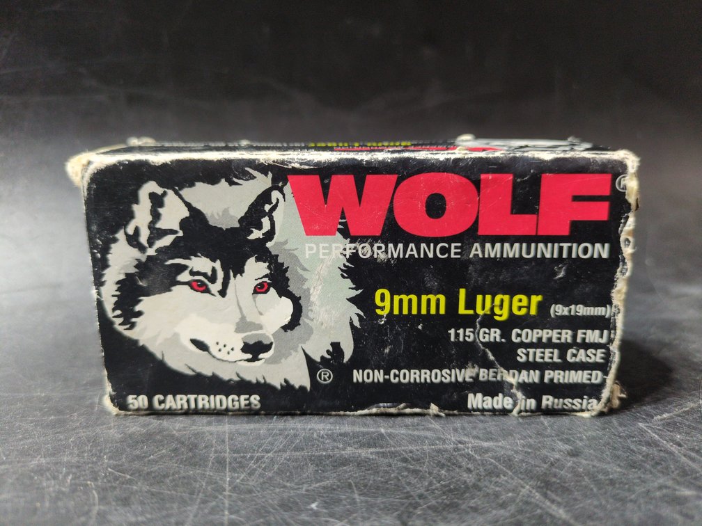 Wolf Performance 9mm Luger Ammunition, 50-Round Box
