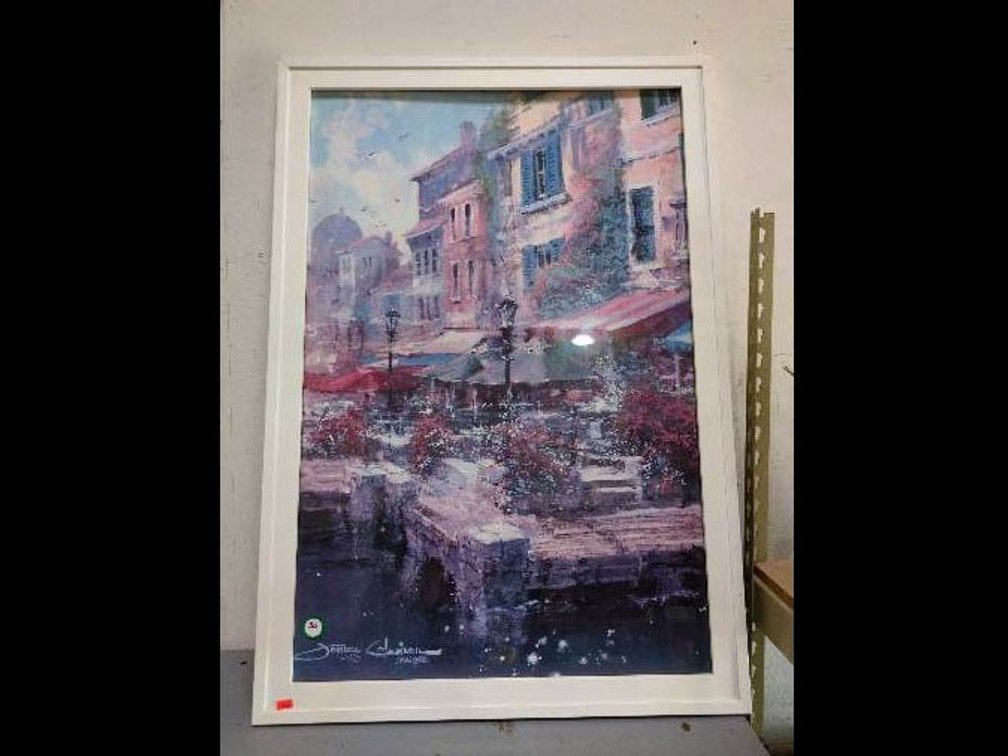 Signed Artwork, 40" x 28", Framed