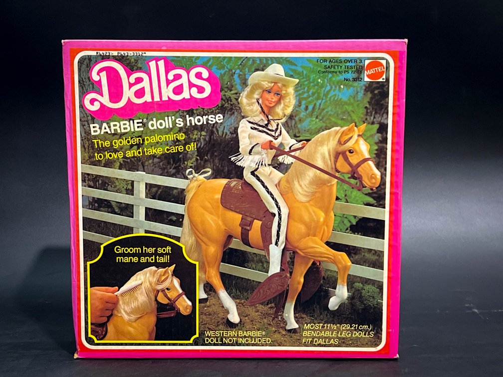 Mattel Dallas Barbie Doll’s Horse, Golden Palomino, Original Box