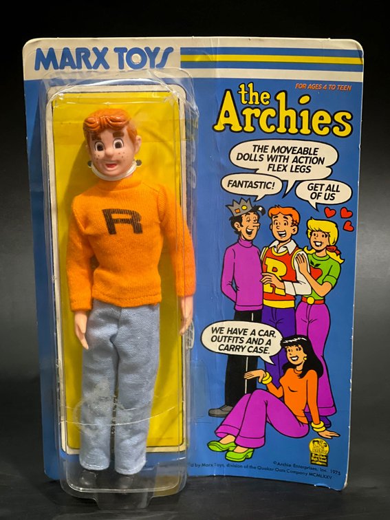 1975 Marx Toys Archie Andrews Action Figure on Original Card