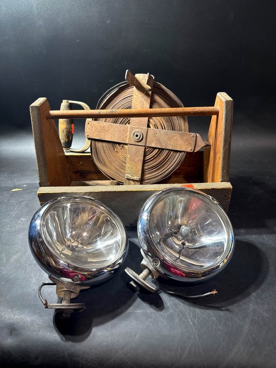 Unity Model F1 Spotlights with Wooden Hose Reel