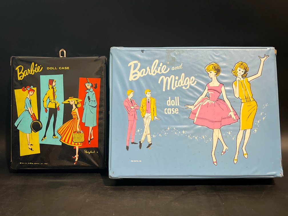 Barbie and Midge Doll Cases with Interior Compartments