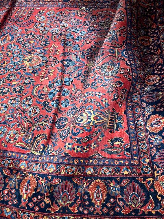 8 x 12 Hand-Knotted Oriental Rug with Floral Motifs