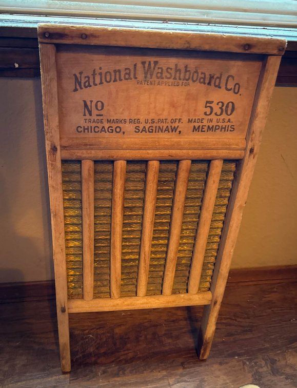 National Washboard Co. No. 530 Wooden and Metal Washboard