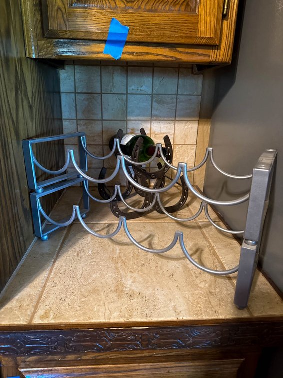 Metal Wine Racks Including Horseshoe and Traditional Design