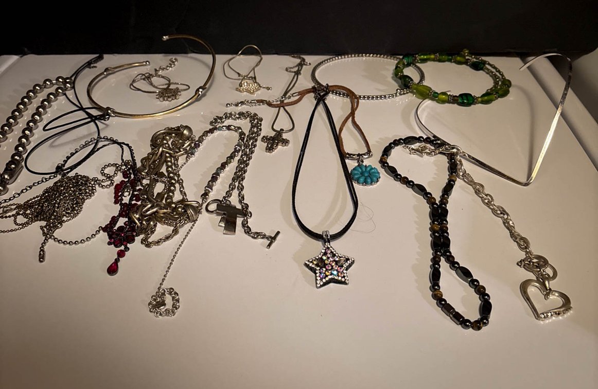 Fashion Jewelry Lot with Necklaces, Bracelets, and Pendants
