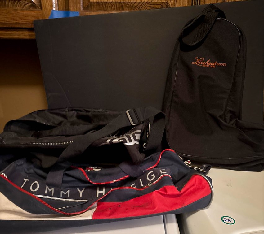 Tommy Hilfiger Duffle Bag and Lucchese Boot Bag
