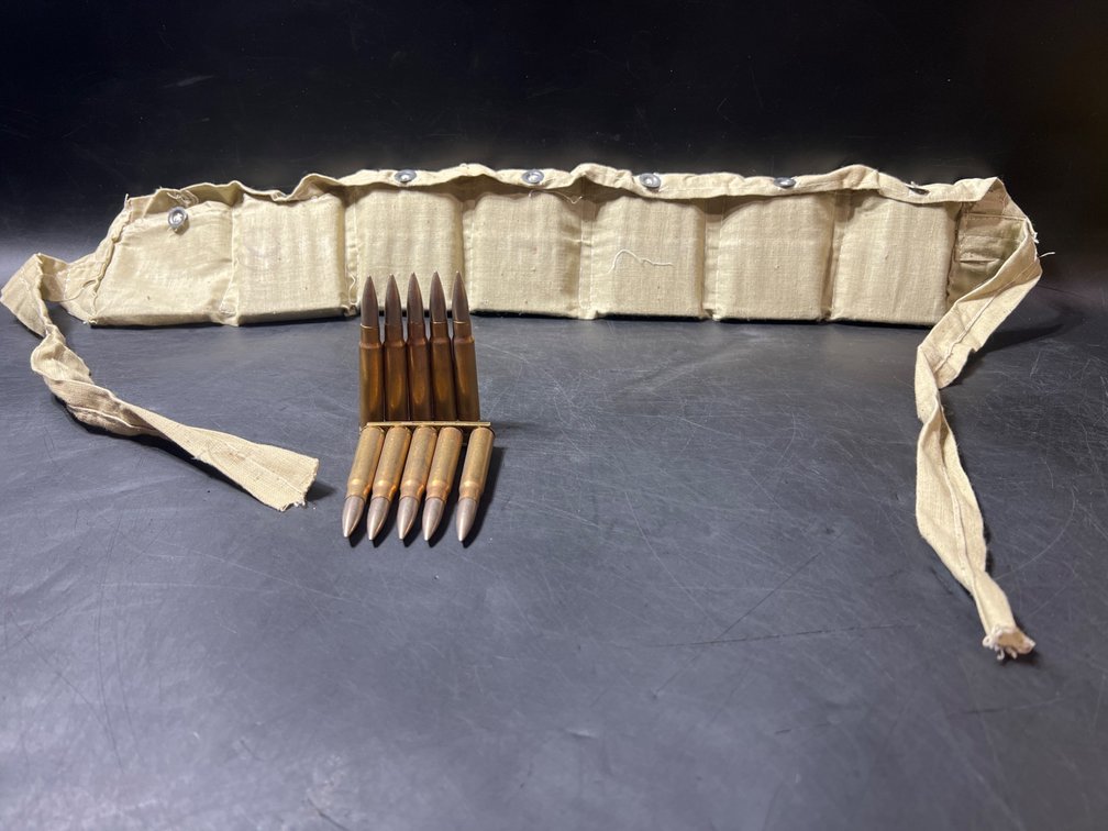 14 Sets of Ammunition Clips with Canvas Bandolier