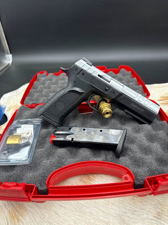 New Defiant Two-Tone 9mm Striker-Fire Handgun in Case