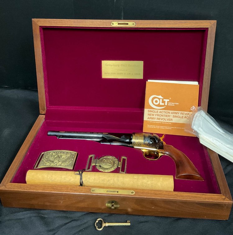 Gettysburg 1863 Colt Commemorative Revolver Set in Presentation Case