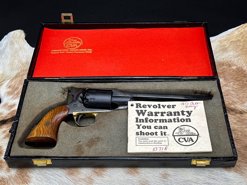CVA New Model Army .44 Caliber Black Powder Revolver in Case