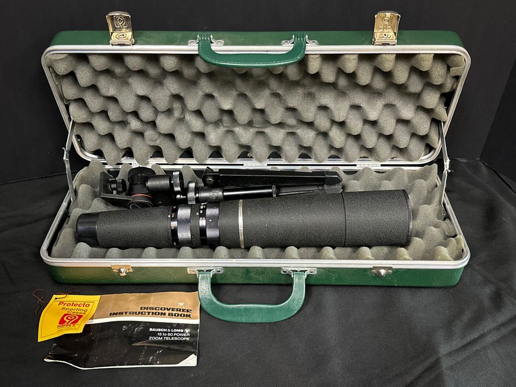 Bausch & Lomb The Discoverer 15-60×60 Zoom Telescope with Case and Instructions